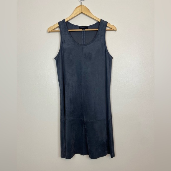 FIFTEEN TWENTY GRAY FAUX SUEDE MINI TANK DRESS - Picture 6 of 6